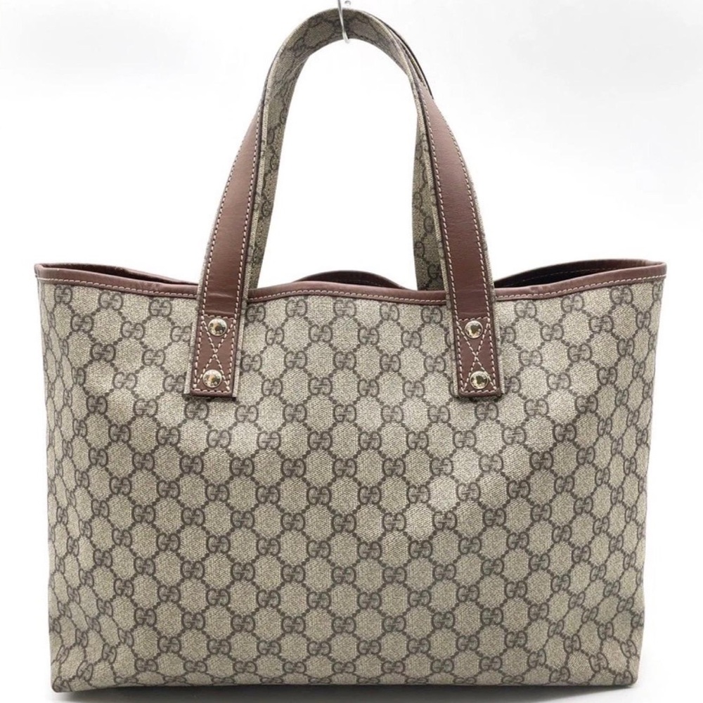 Gucci Beige and Brown Signature Tote - Picture 2 of 16